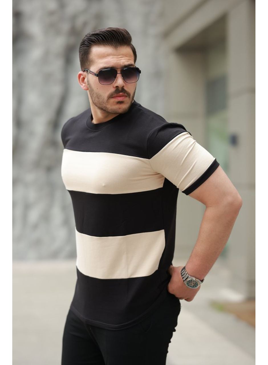 Erkek Parçalı Renk Kısa Kollu Tişört