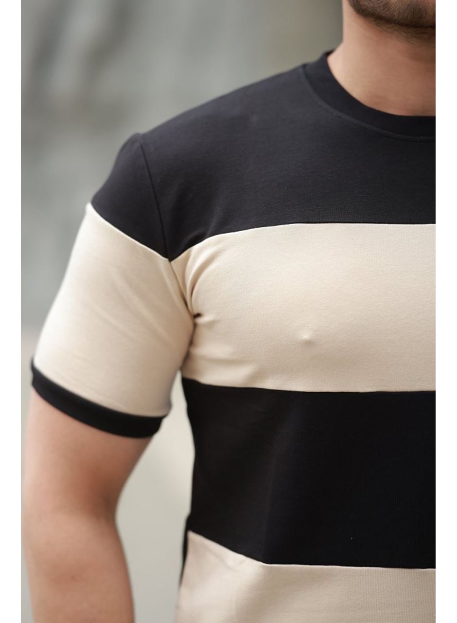 Erkek Parçalı Renk Kısa Kollu Tişört