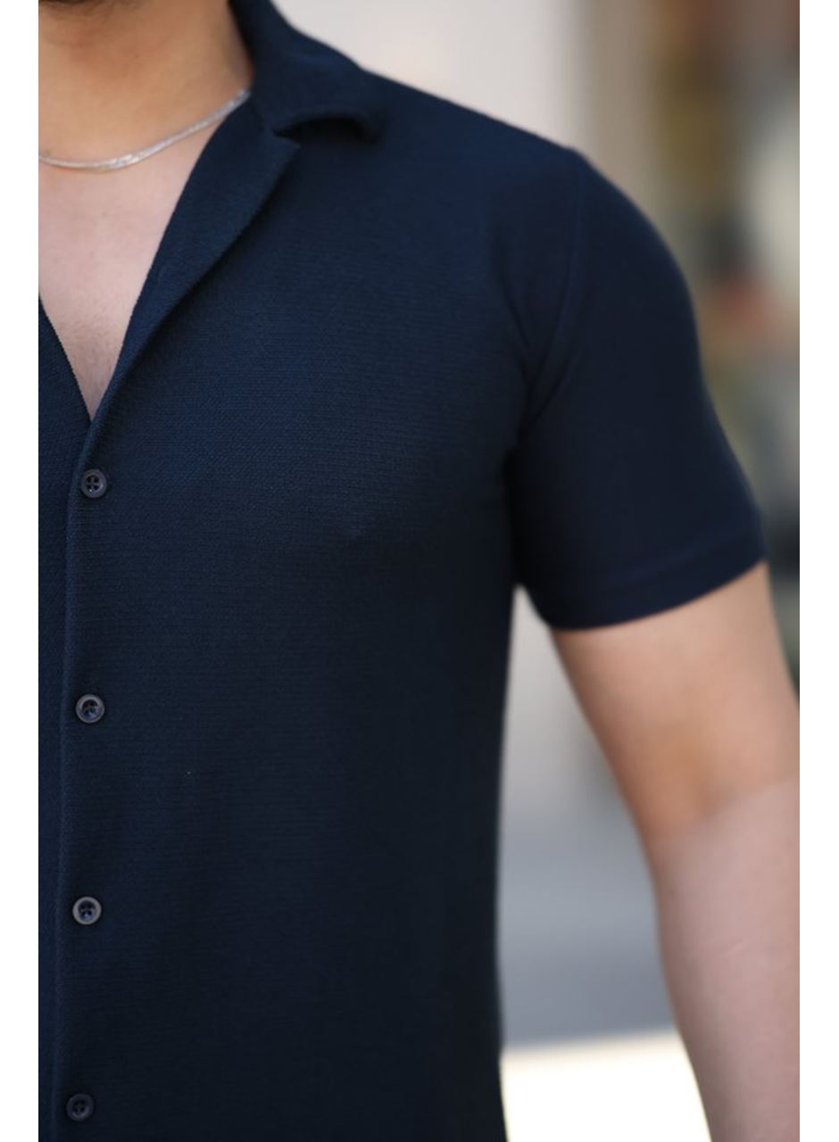 Erkek Kısa Kollu örme Kumaş Pamuklu Gömlek