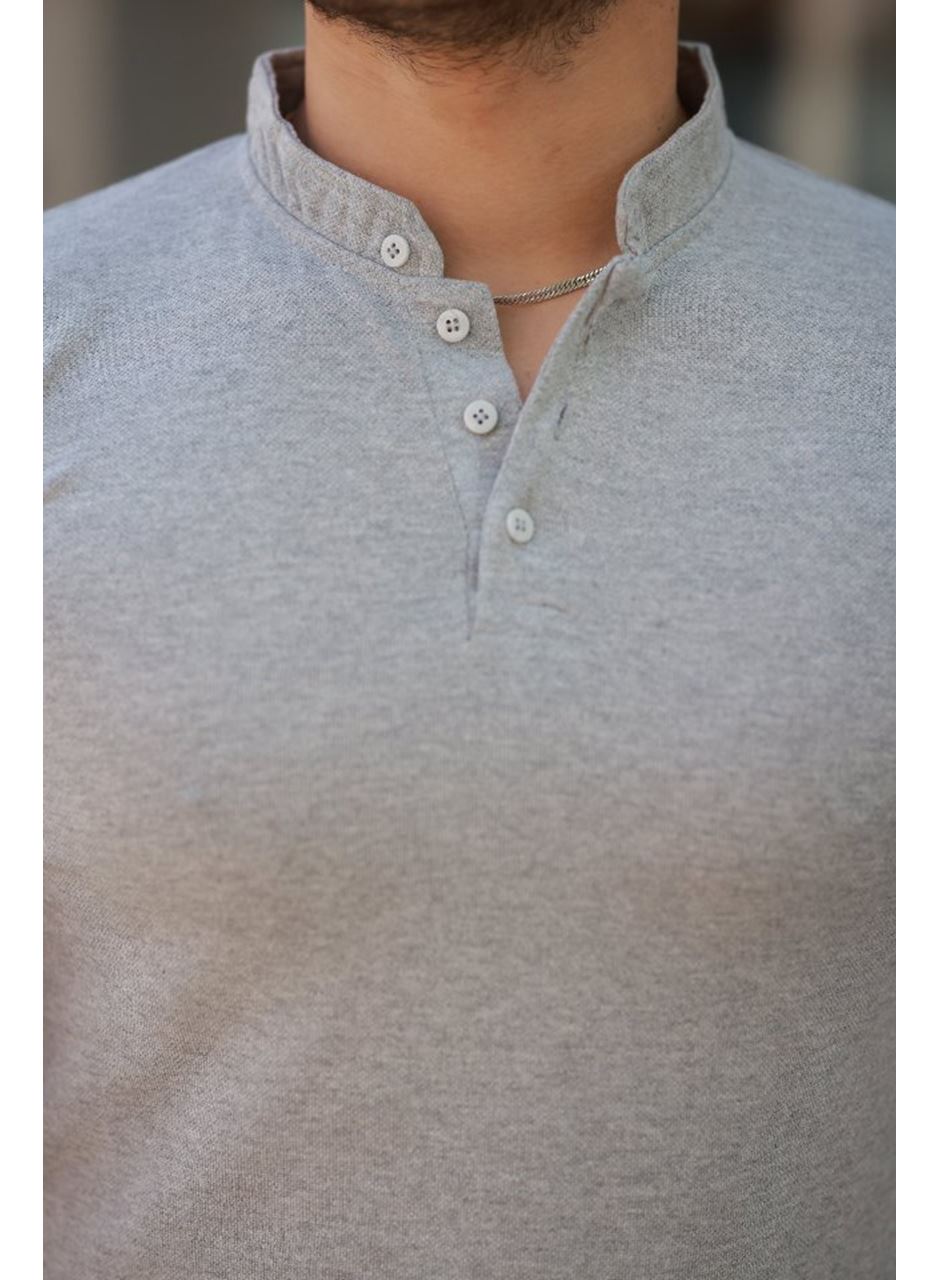 Erkek Hakim Yaka Dokuma Pamuklu Kumaş Kısa Kollu T-shirt