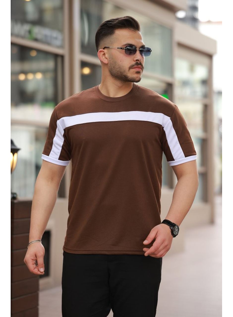 Erkek şerit Detaylı Kısa Kollu T-shirt