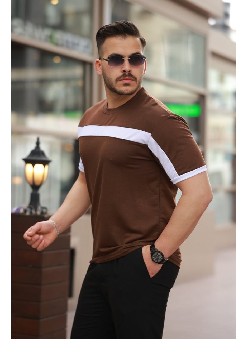 Erkek şerit Detaylı Kısa Kollu T-shirt