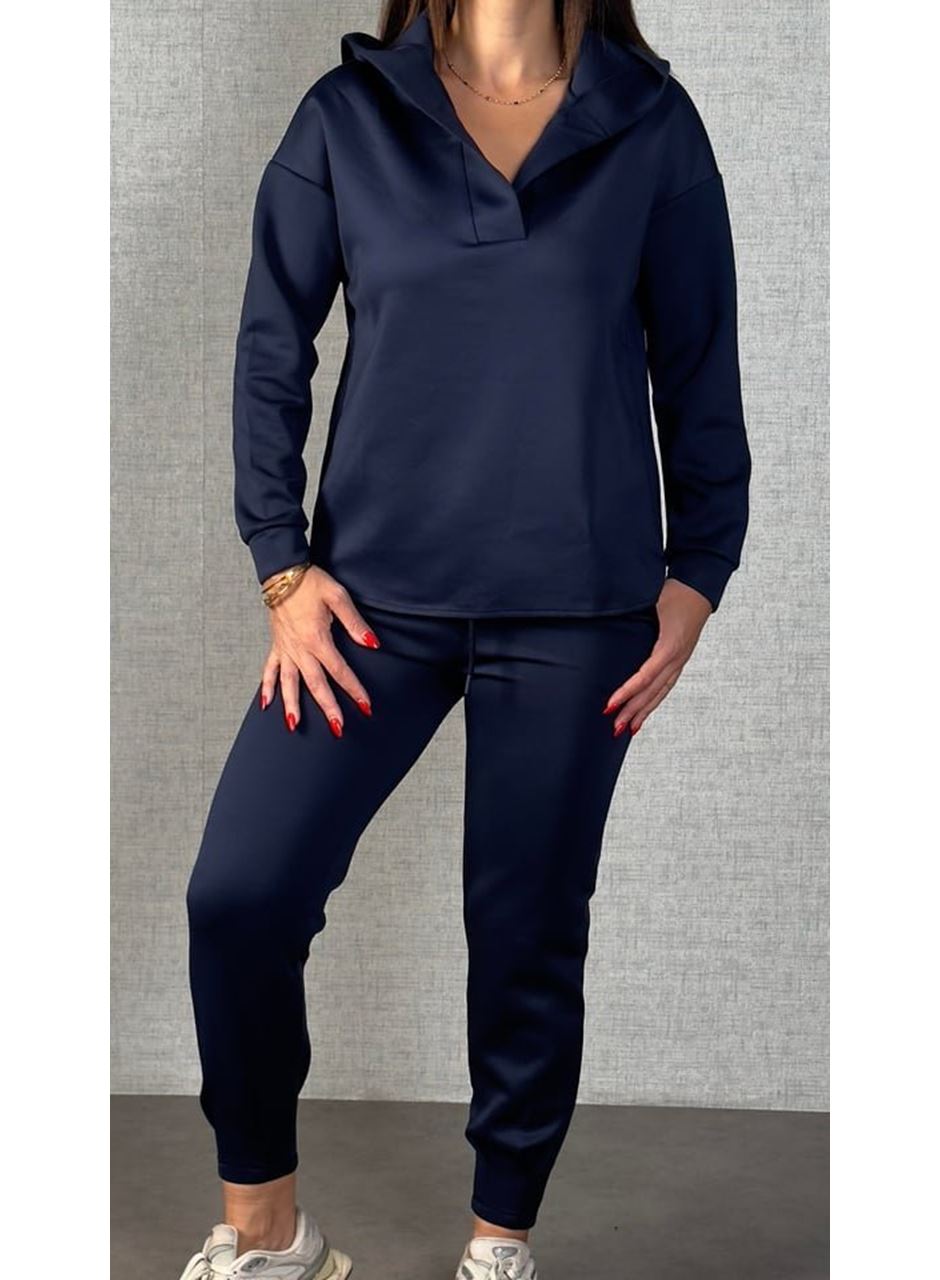 Kadın Uzun Kollu Kapüşonlu Ikili Takım