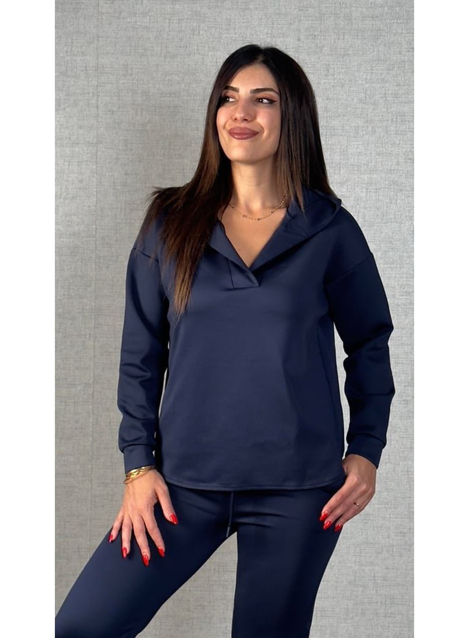 Kadın Uzun Kollu Kapüşonlu Ikili Takım