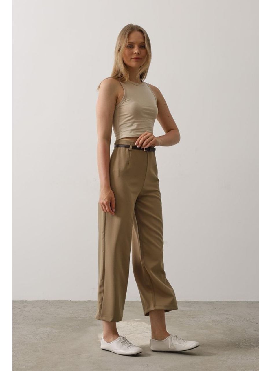 Kemer Pens Detaylı Pantolon - Haki