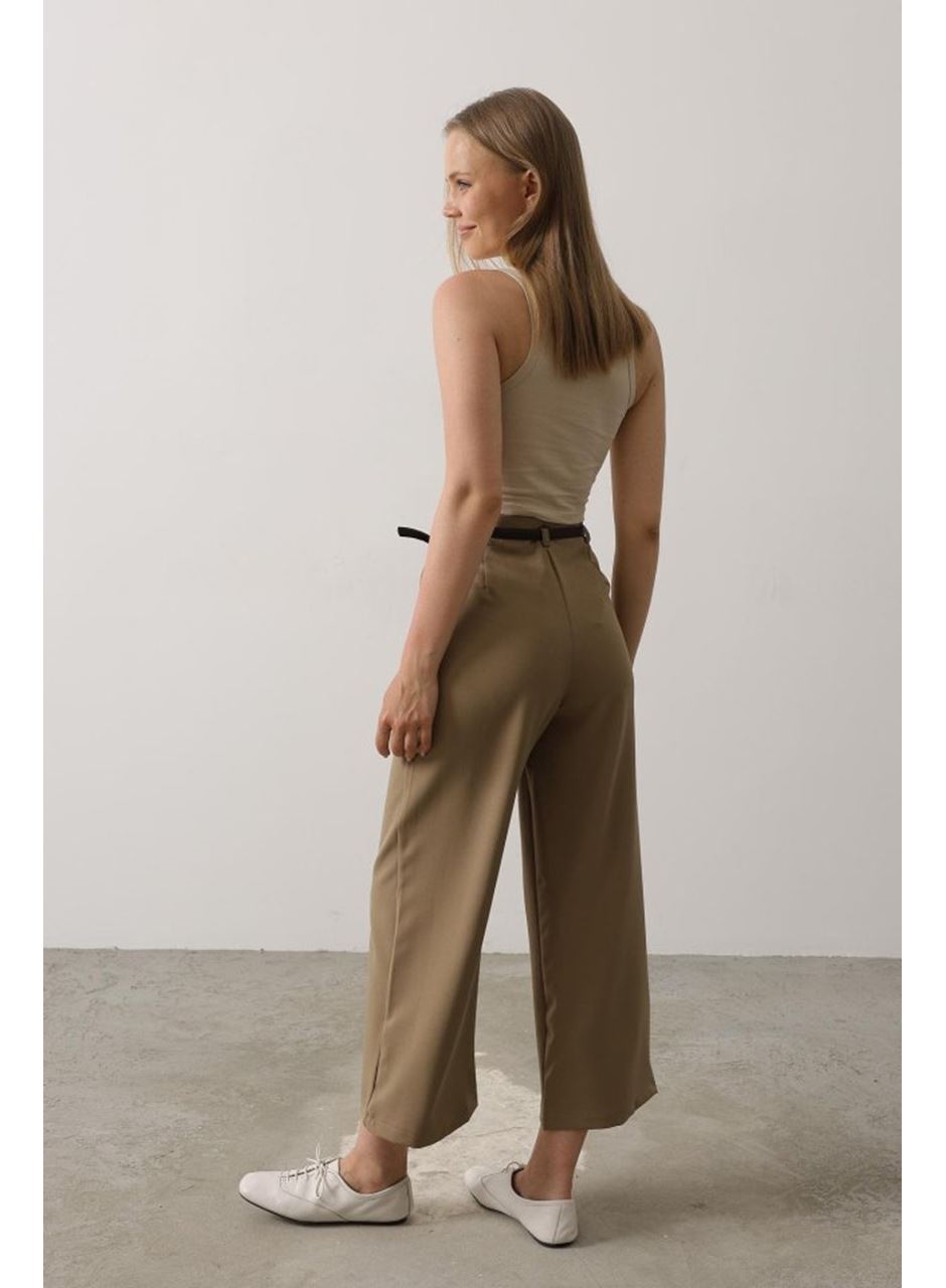 Kemer Pens Detaylı Pantolon - Haki