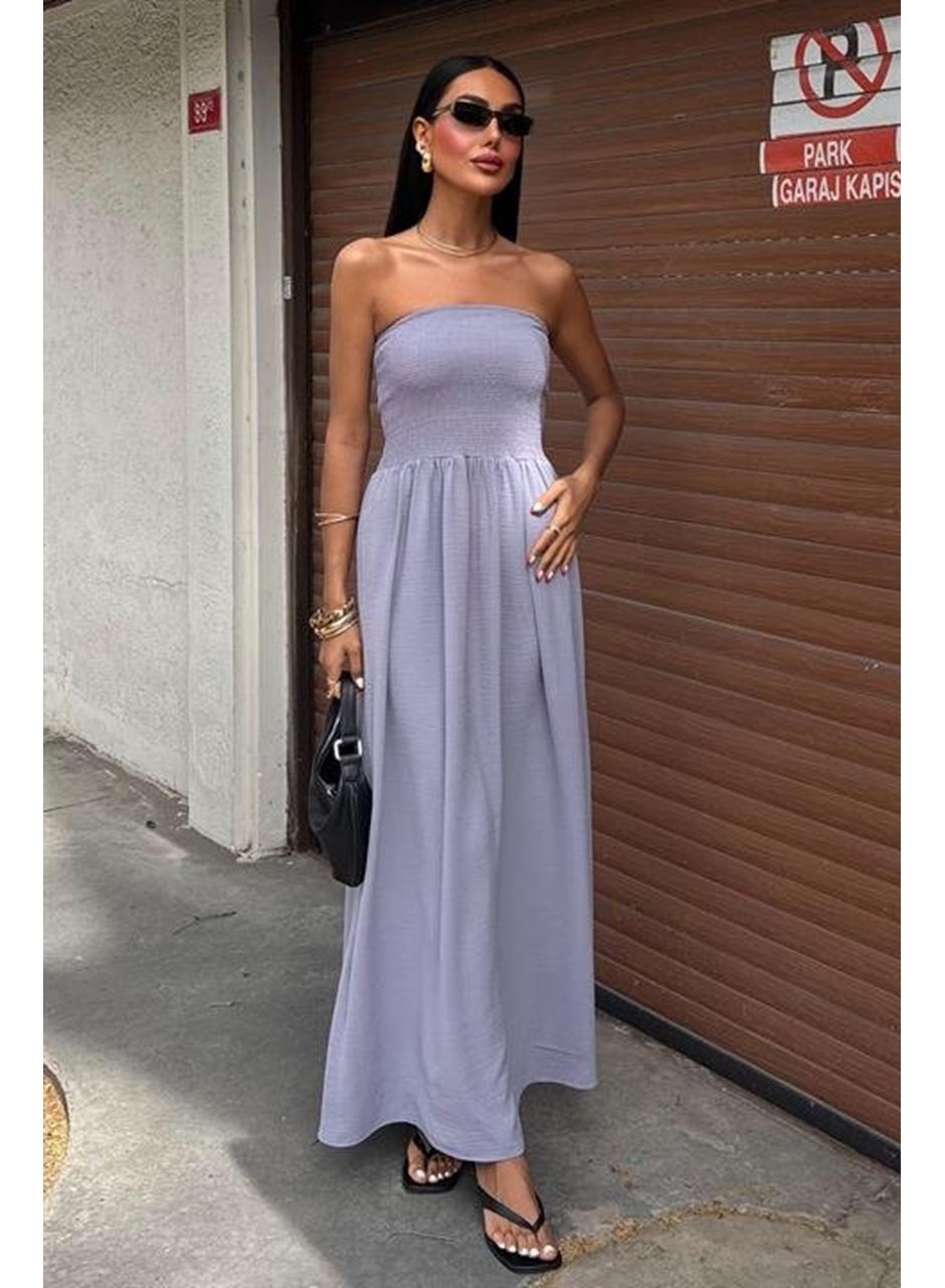 Göğsü Gipeli Straplez Elbise 2878