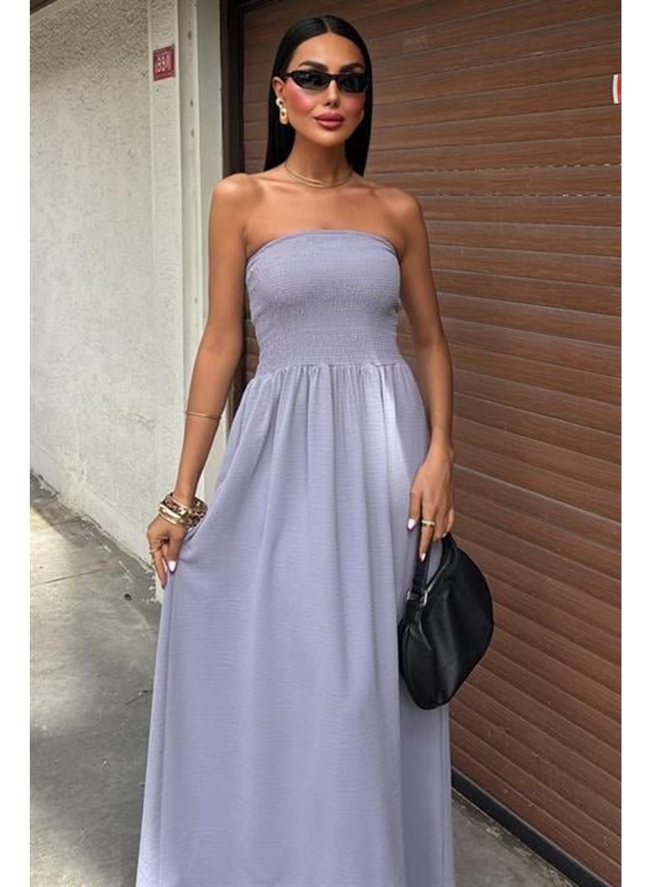 Göğsü Gipeli Straplez Elbise 2878