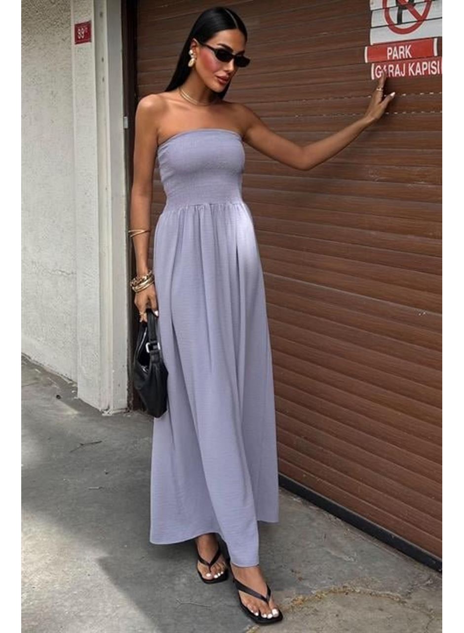 Göğsü Gipeli Straplez Elbise 2878