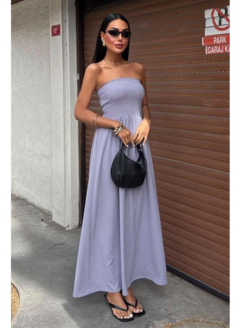 Göğsü Gipeli Straplez Elbise 2878