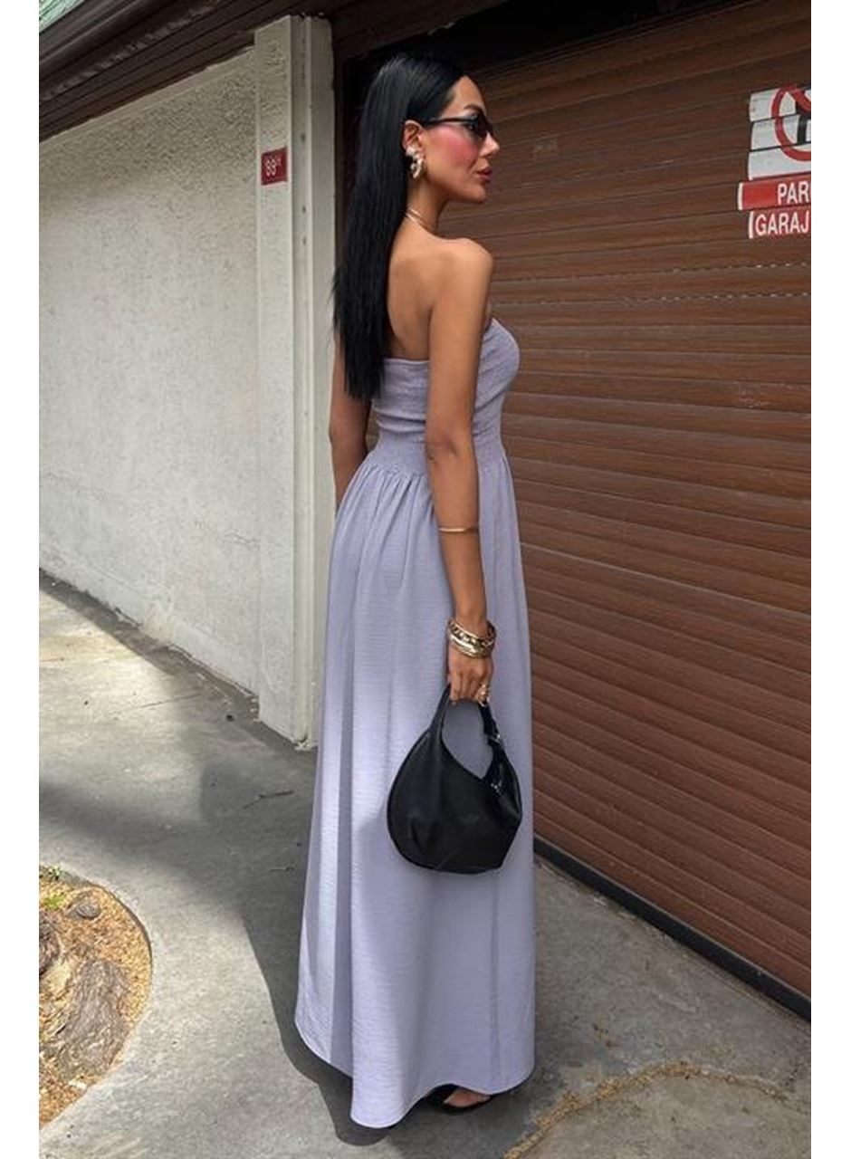 Göğsü Gipeli Straplez Elbise 2878