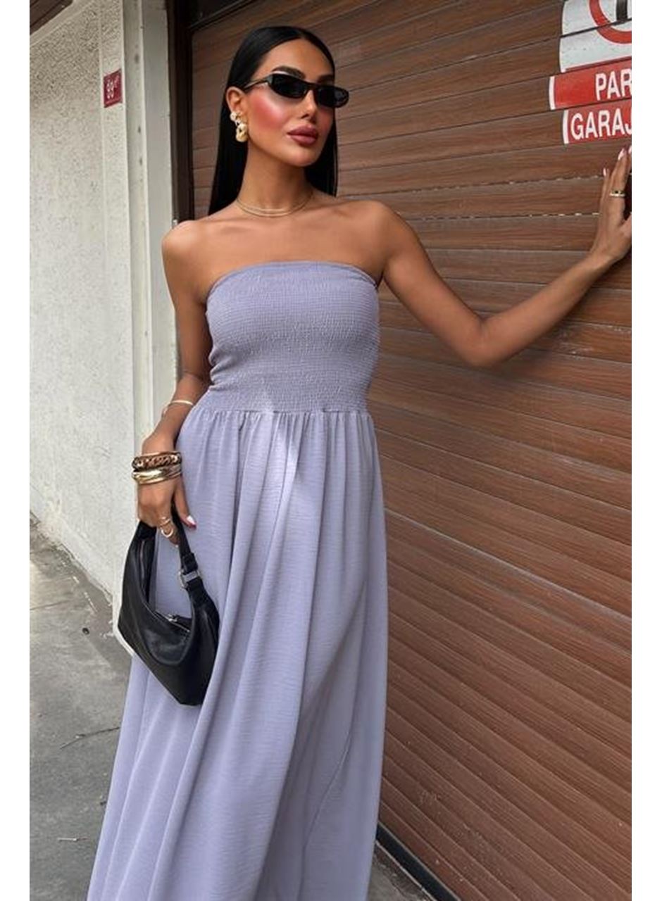 Göğsü Gipeli Straplez Elbise 2878