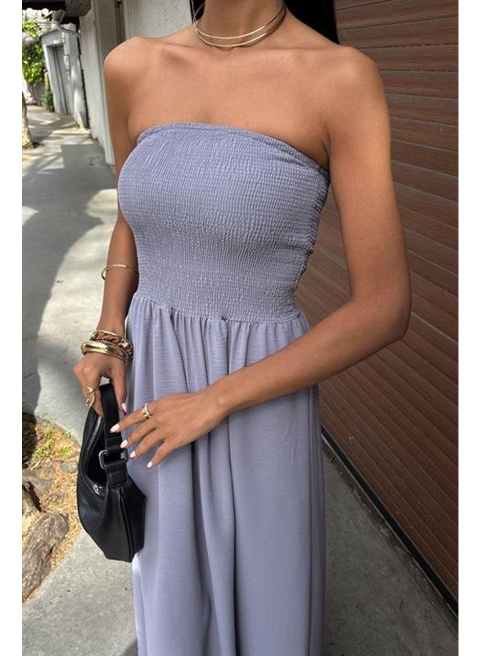 Göğsü Gipeli Straplez Elbise 2878