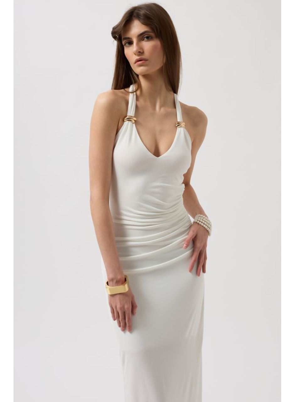 Aksesuar Detay Maxi Elbise