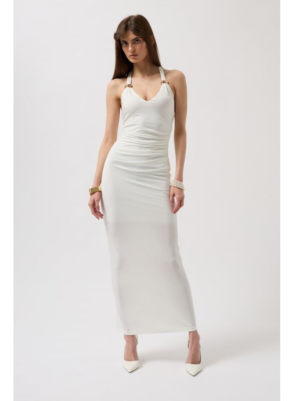 Aksesuar Detay Maxi Elbise