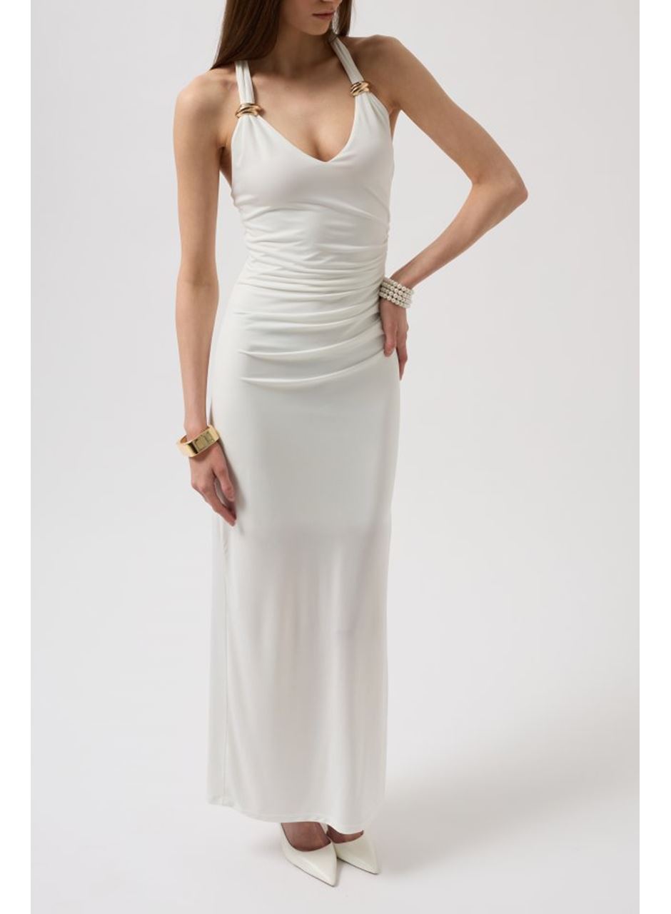 Aksesuar Detay Maxi Elbise