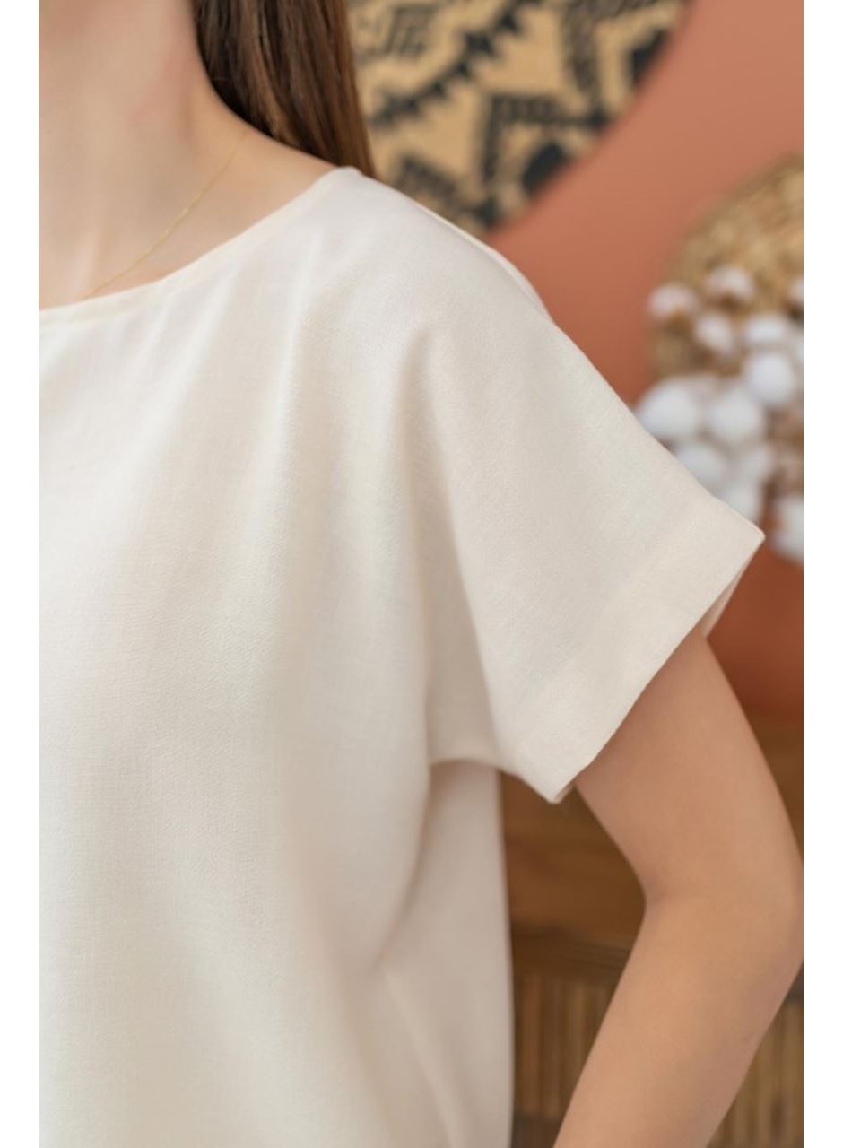 Bej T-Shirt Ve Pantolon Takım