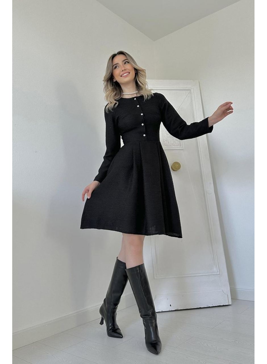 Siyah Kısa Klasik Elbise