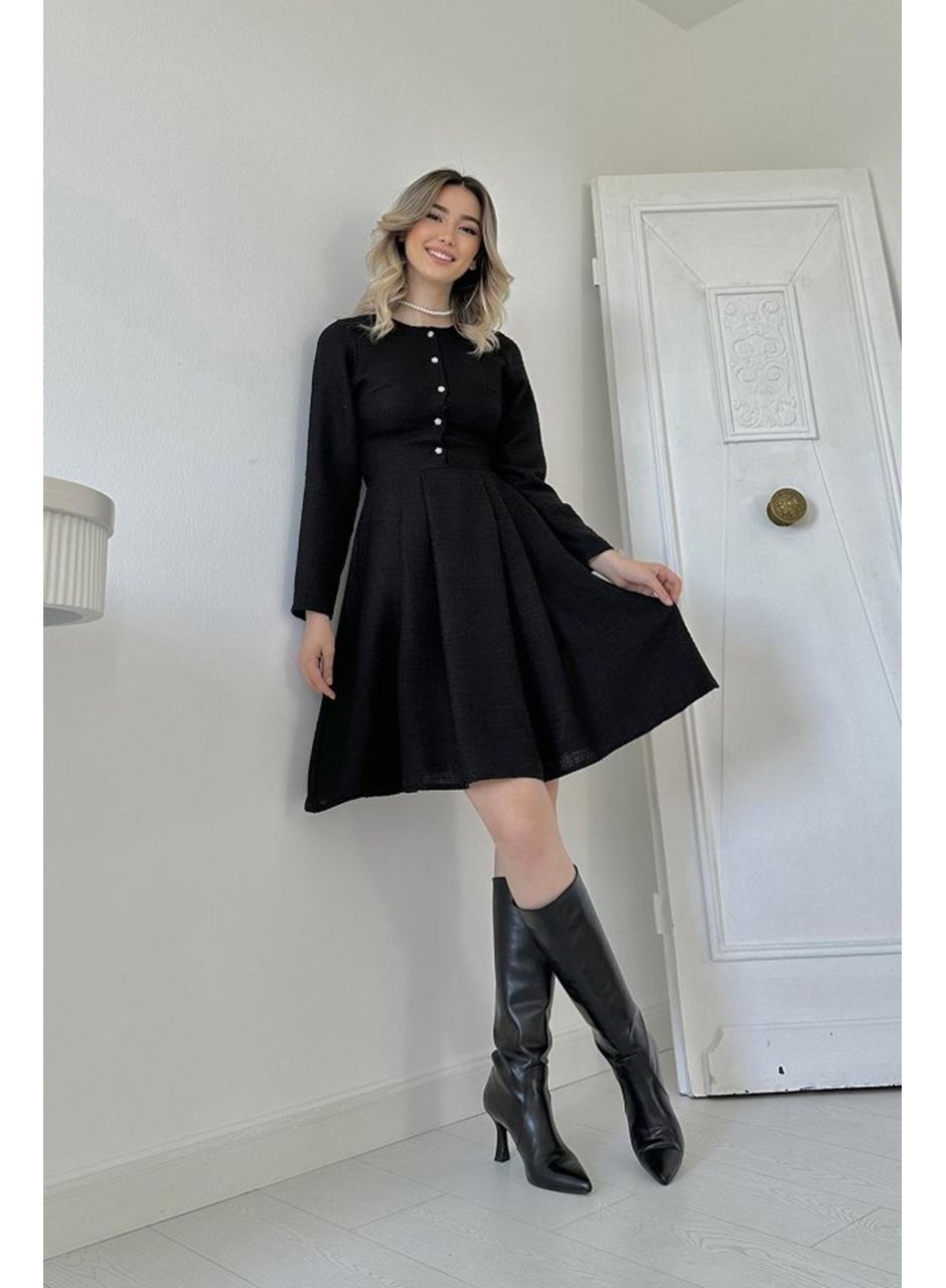 Siyah Kısa Klasik Elbise