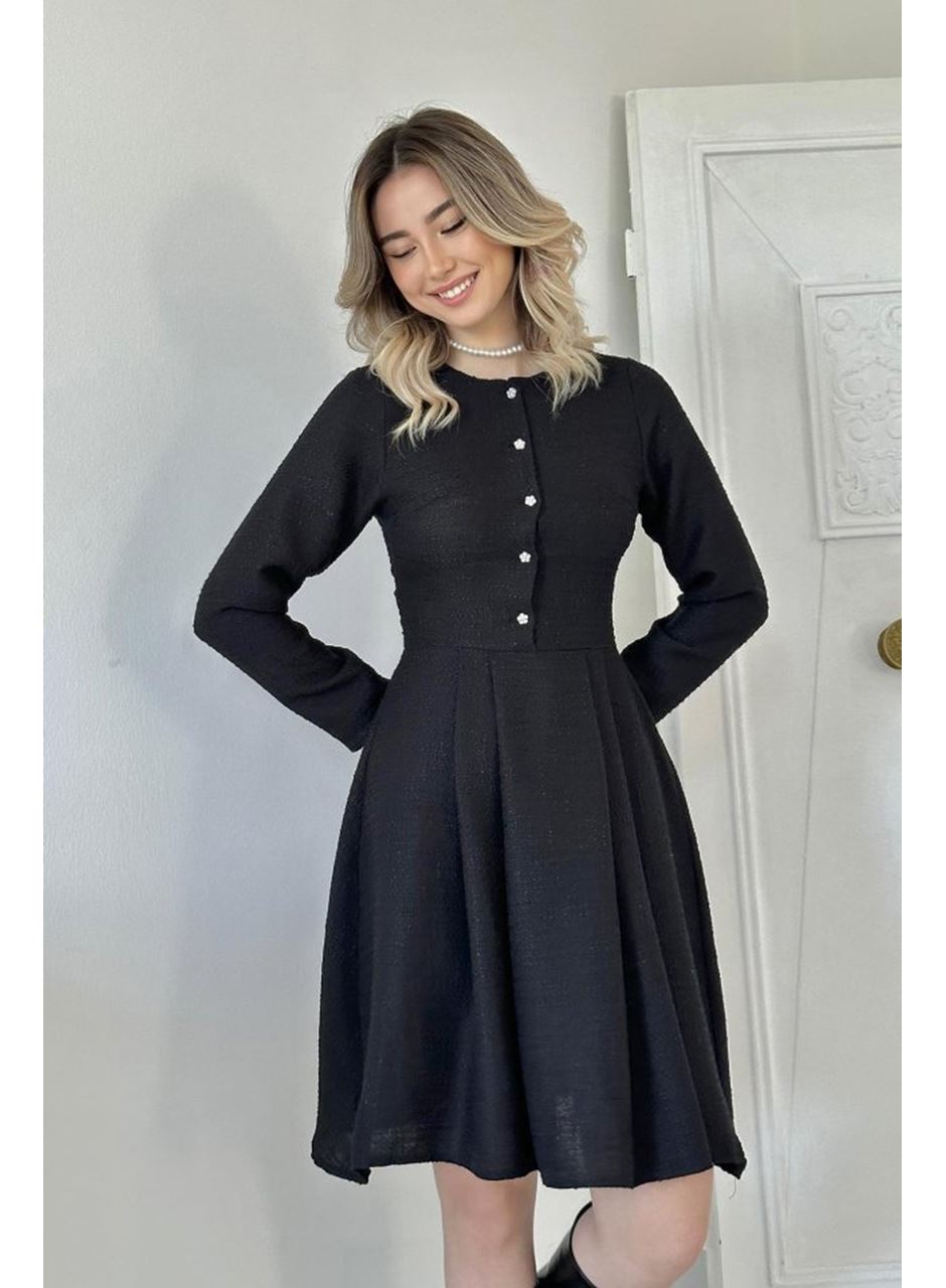 Siyah Kısa Klasik Elbise