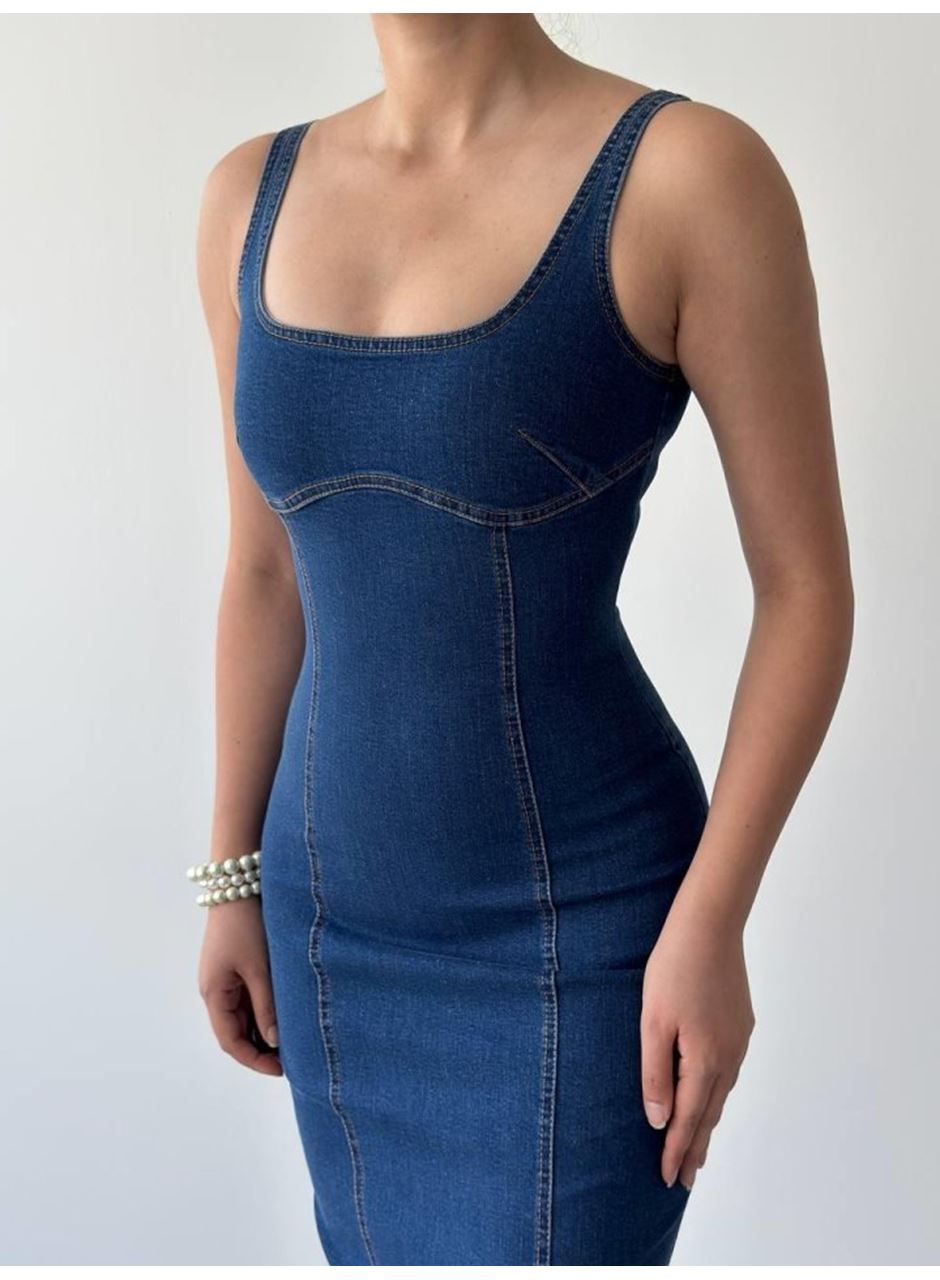 Tuna Denim Elbise