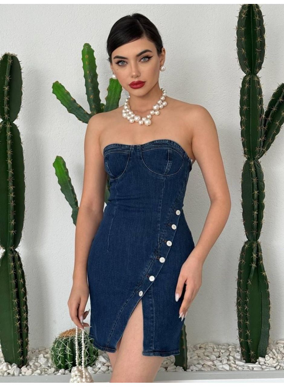 Nerg Düğme Detaylı Elbise