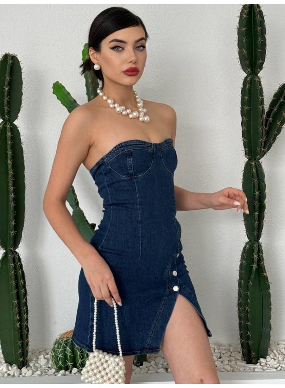 Nerg Düğme Detaylı Elbise