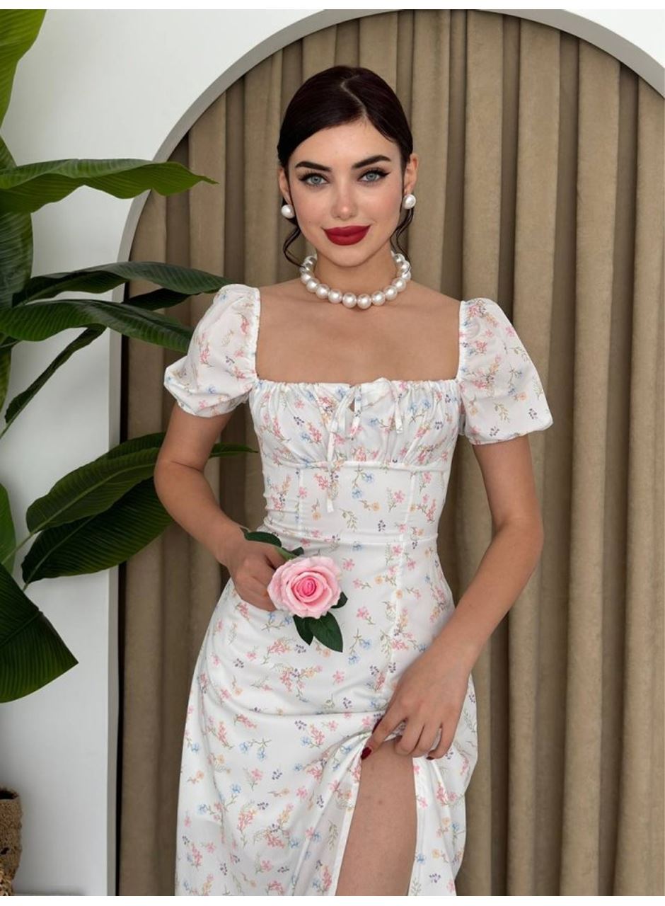 Zeze Balon Kol Elbise