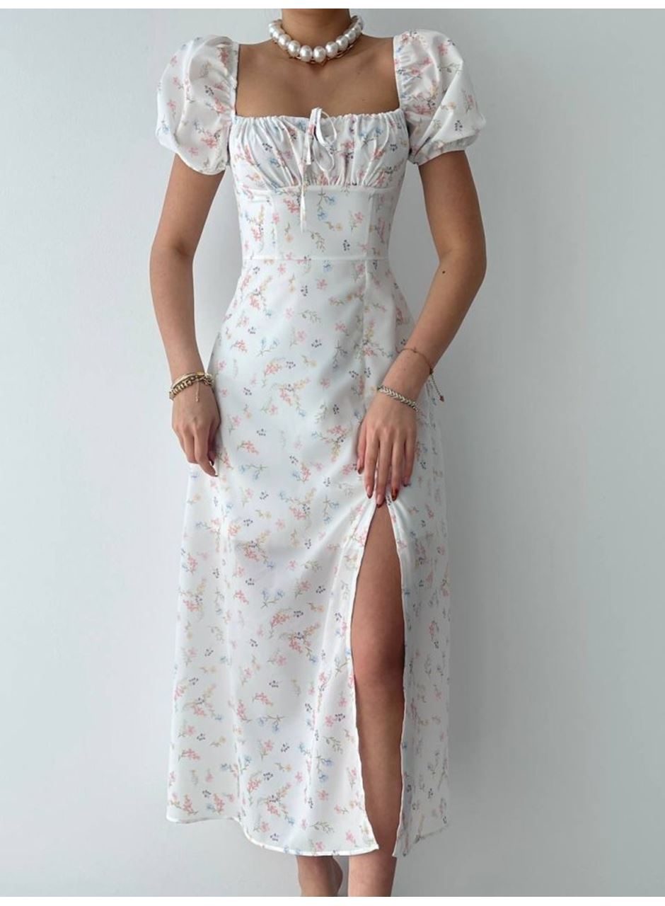 Zeze Balon Kol Elbise