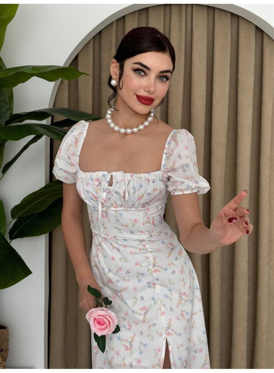 Zeze Balon Kol Elbise