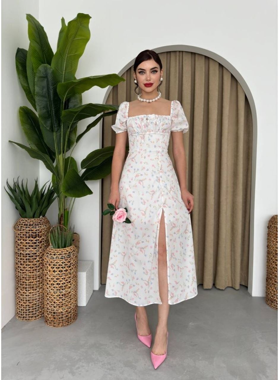 Zeze Balon Kol Elbise