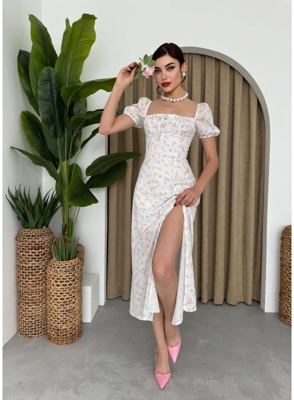 Zeze Balon Kol Elbise