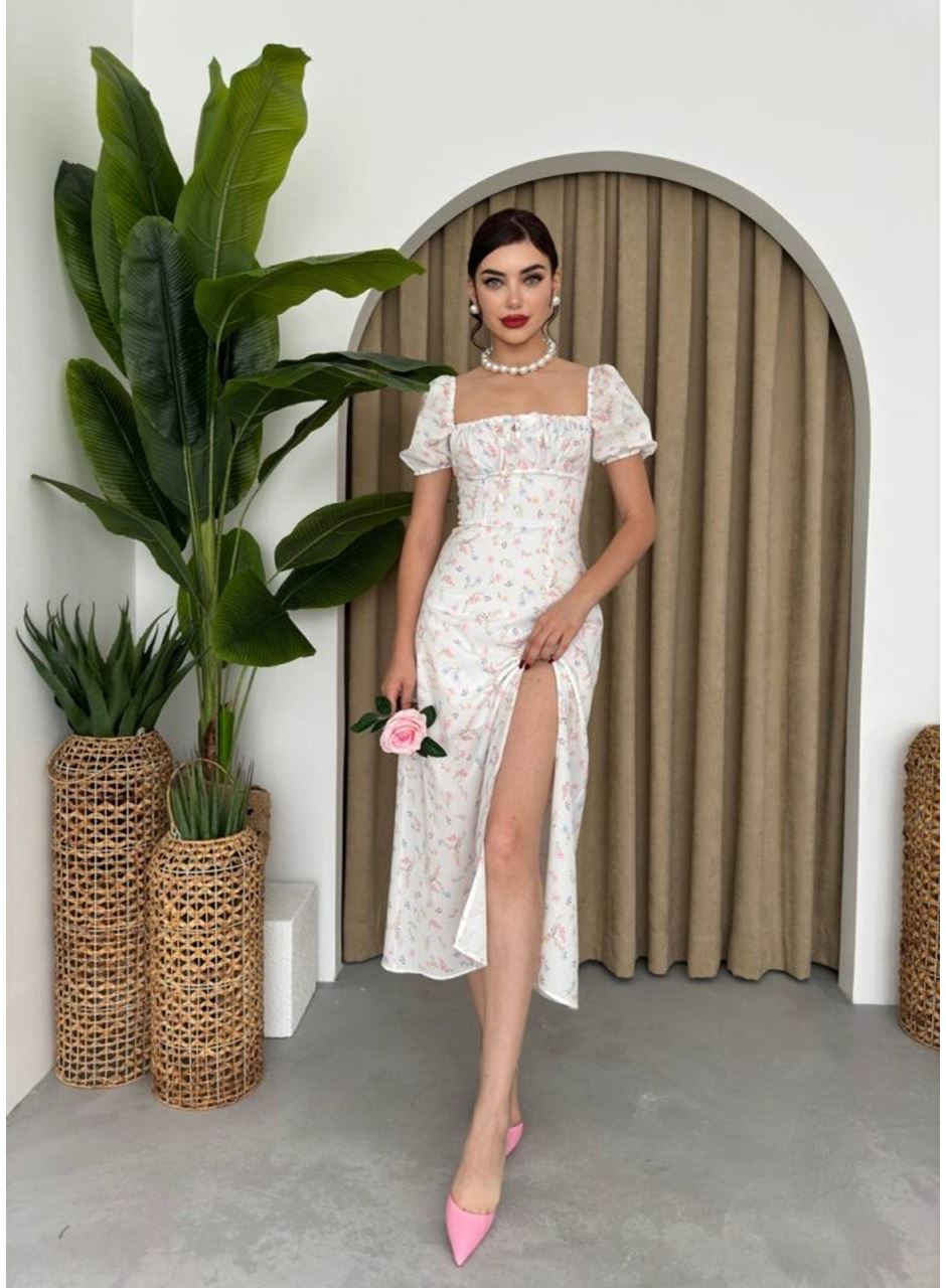 Zeze Balon Kol Elbise