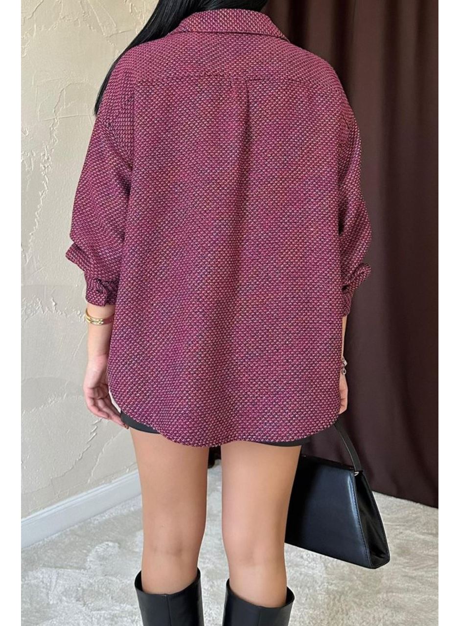 Fuşya Işıltılı Gömlek