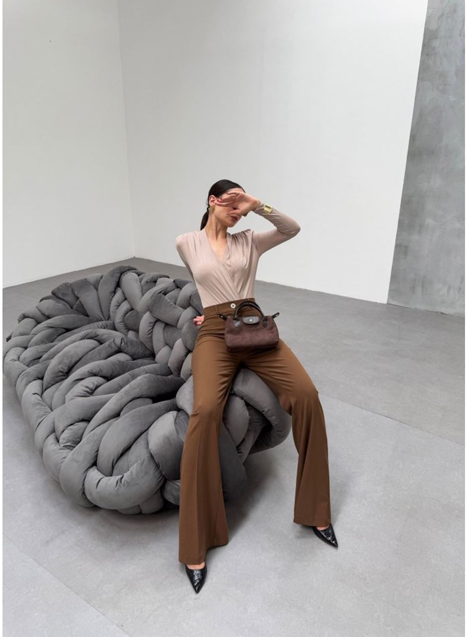 230 Gr Poly Viscose Full Lycra İspanyol Paça Pantolon