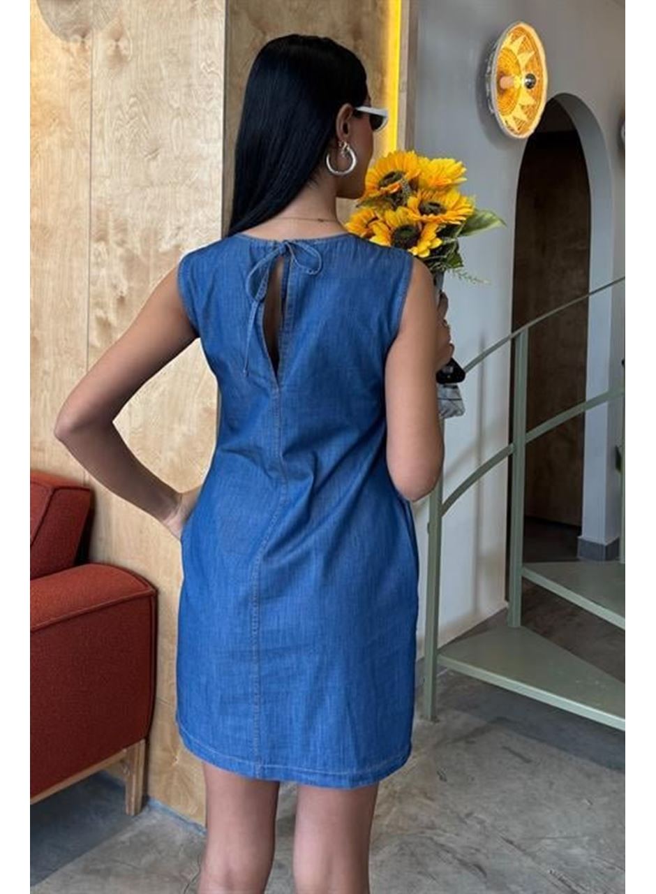 Sırt Bağcıklı Tensel Elbise 2880