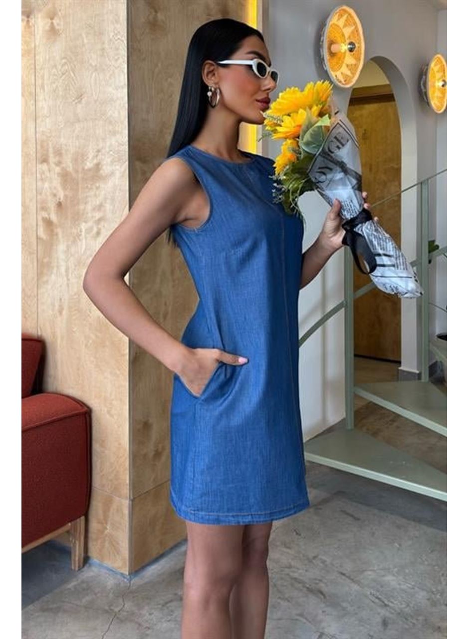 Sırt Bağcıklı Tensel Elbise 2880