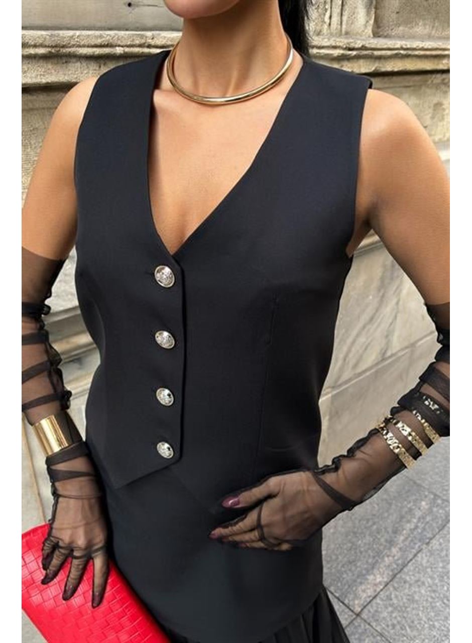 Yelek Ve Pilise Etekli Premium Takım 10096