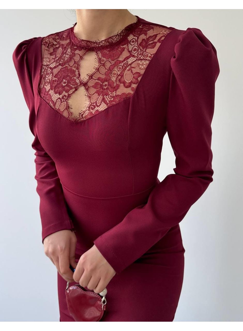 Port Dantel Detay Elbise