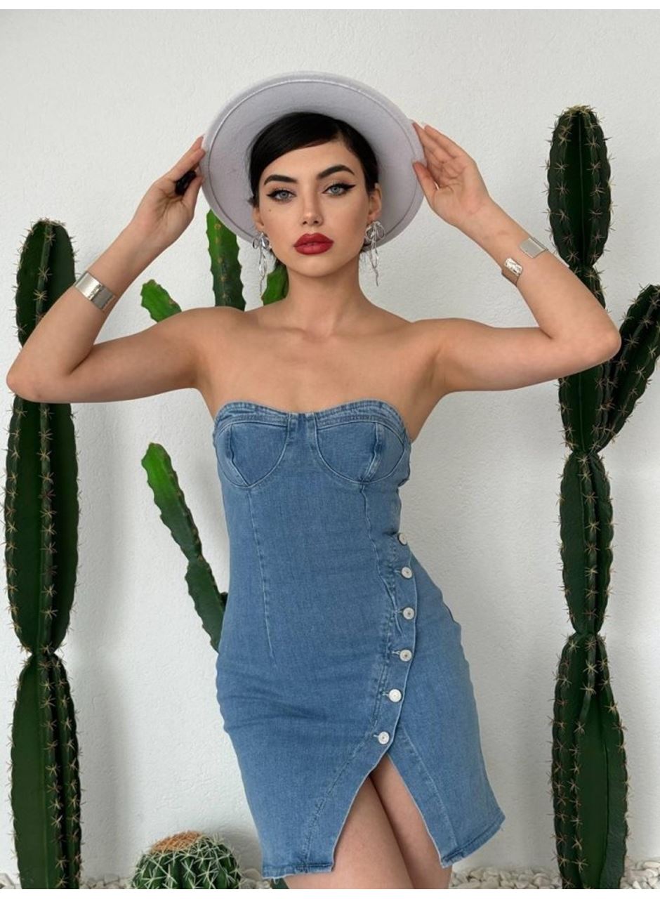 Nerg Düğme Detaylı Elbise