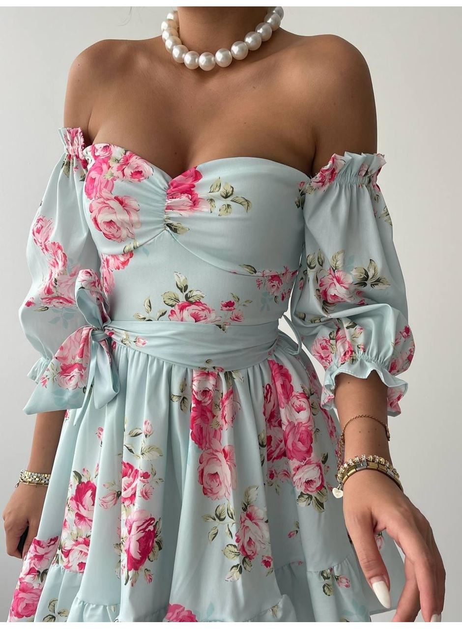 Rucka Belden Bağlamalı Mini Elbise