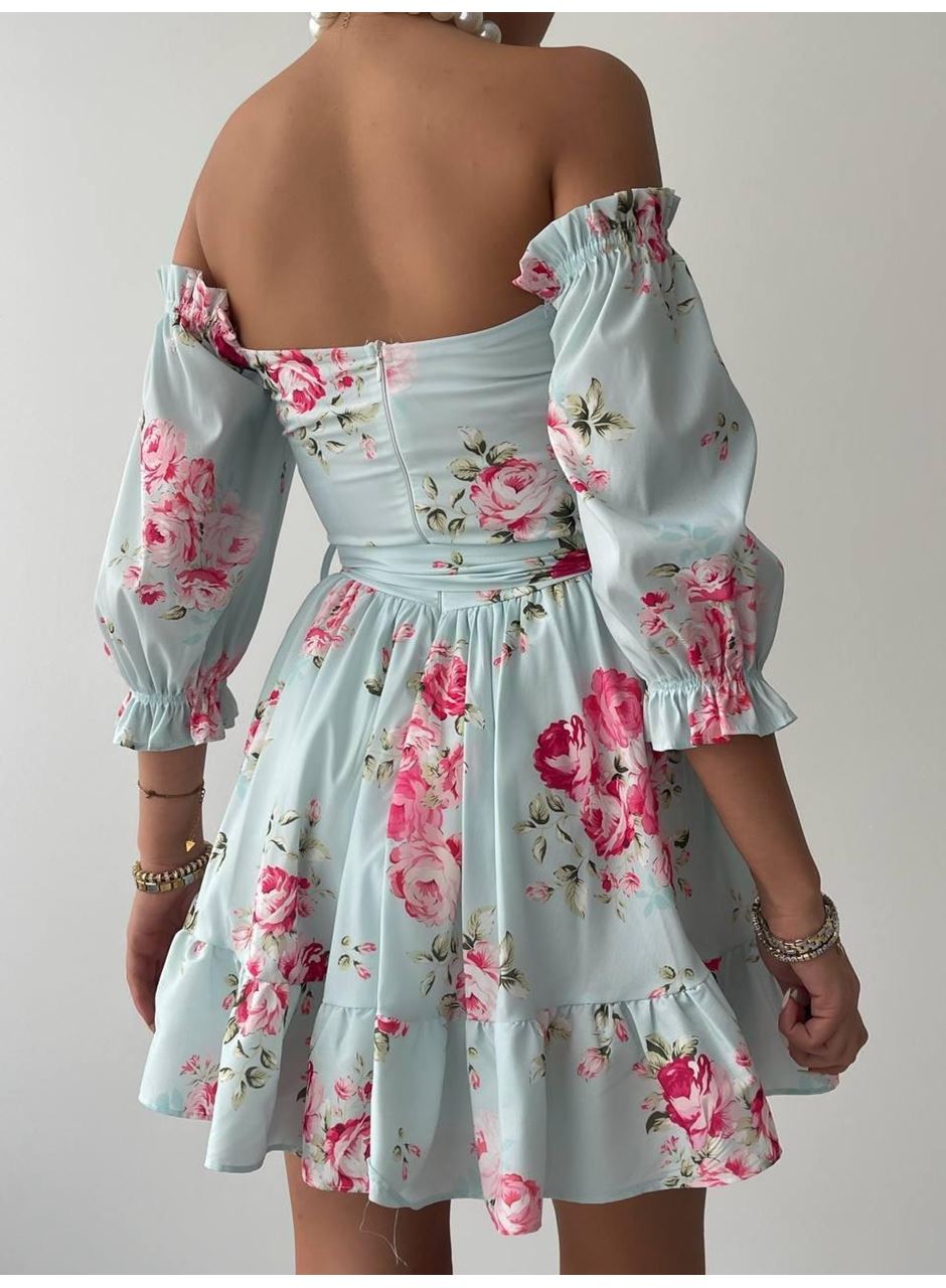 Rucka Belden Bağlamalı Mini Elbise