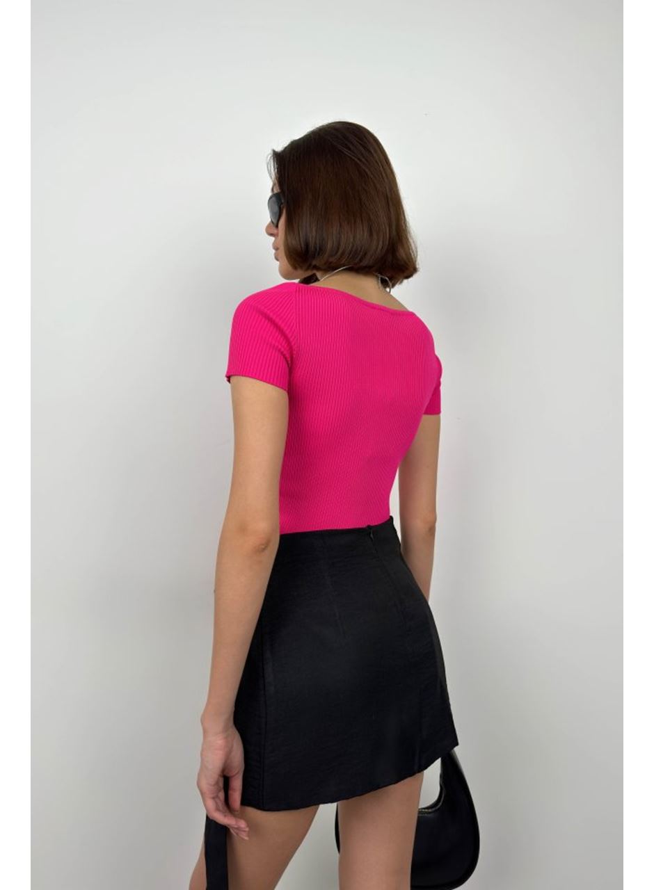 Kare Yaka Triko Bluz