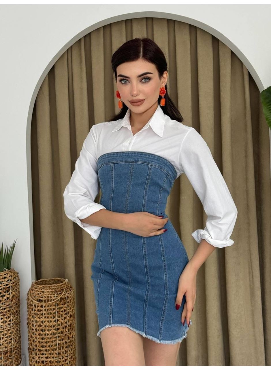 Vinna Straplez Kot Mini Elbise