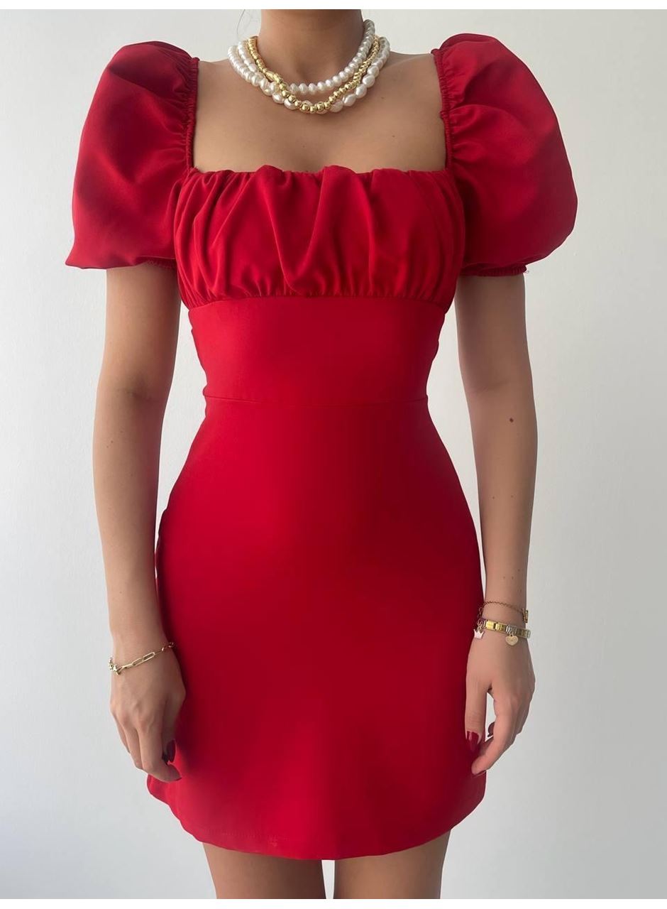 Hessen Sırt Dekolteli Elbise