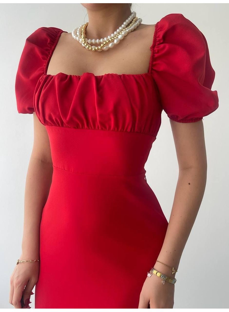 Hessen Sırt Dekolteli Elbise