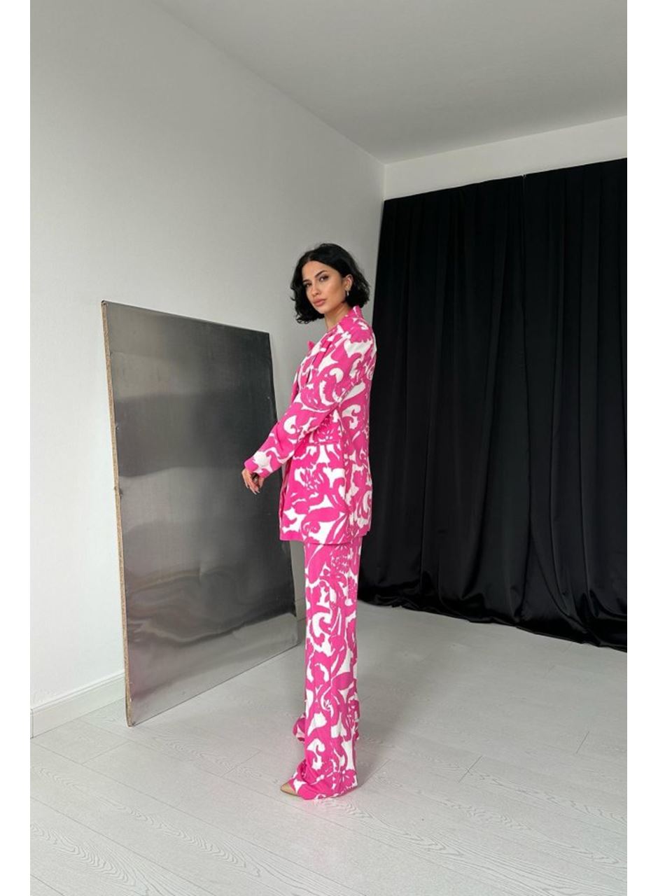 Fuşya Ceket Ve Pantolon Takım