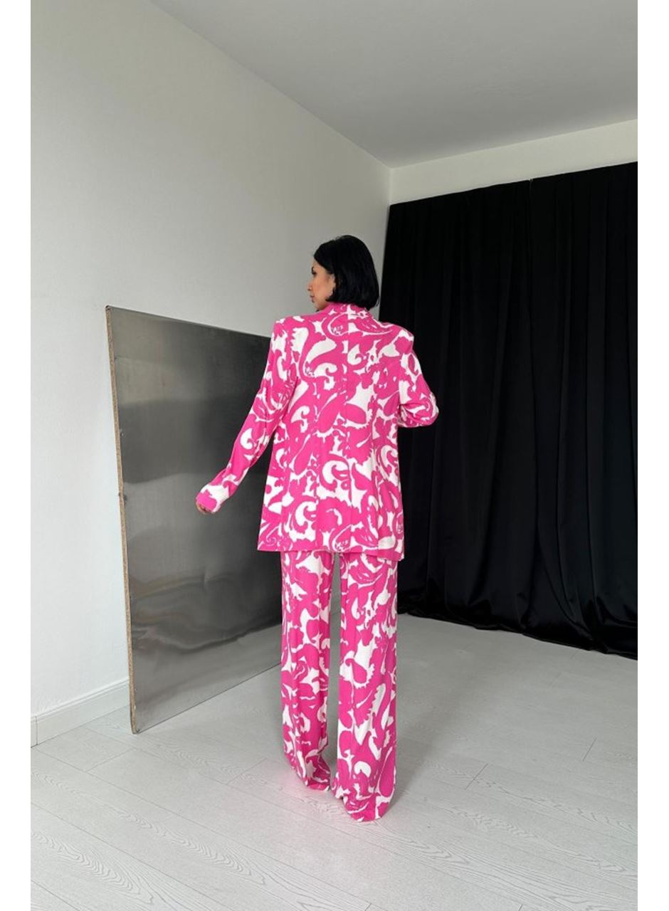 Fuşya Ceket Ve Pantolon Takım