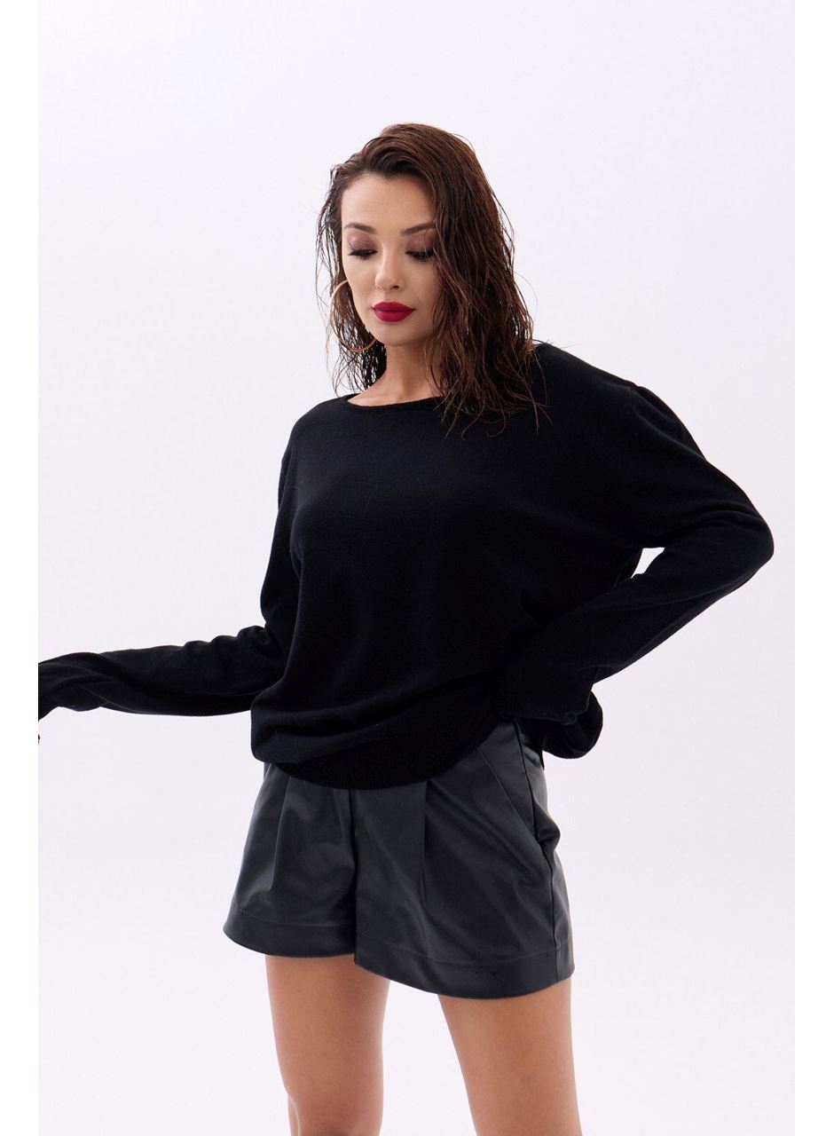 4216 TRİKO DÜZ SALAŞ KAZAK-SİYAH