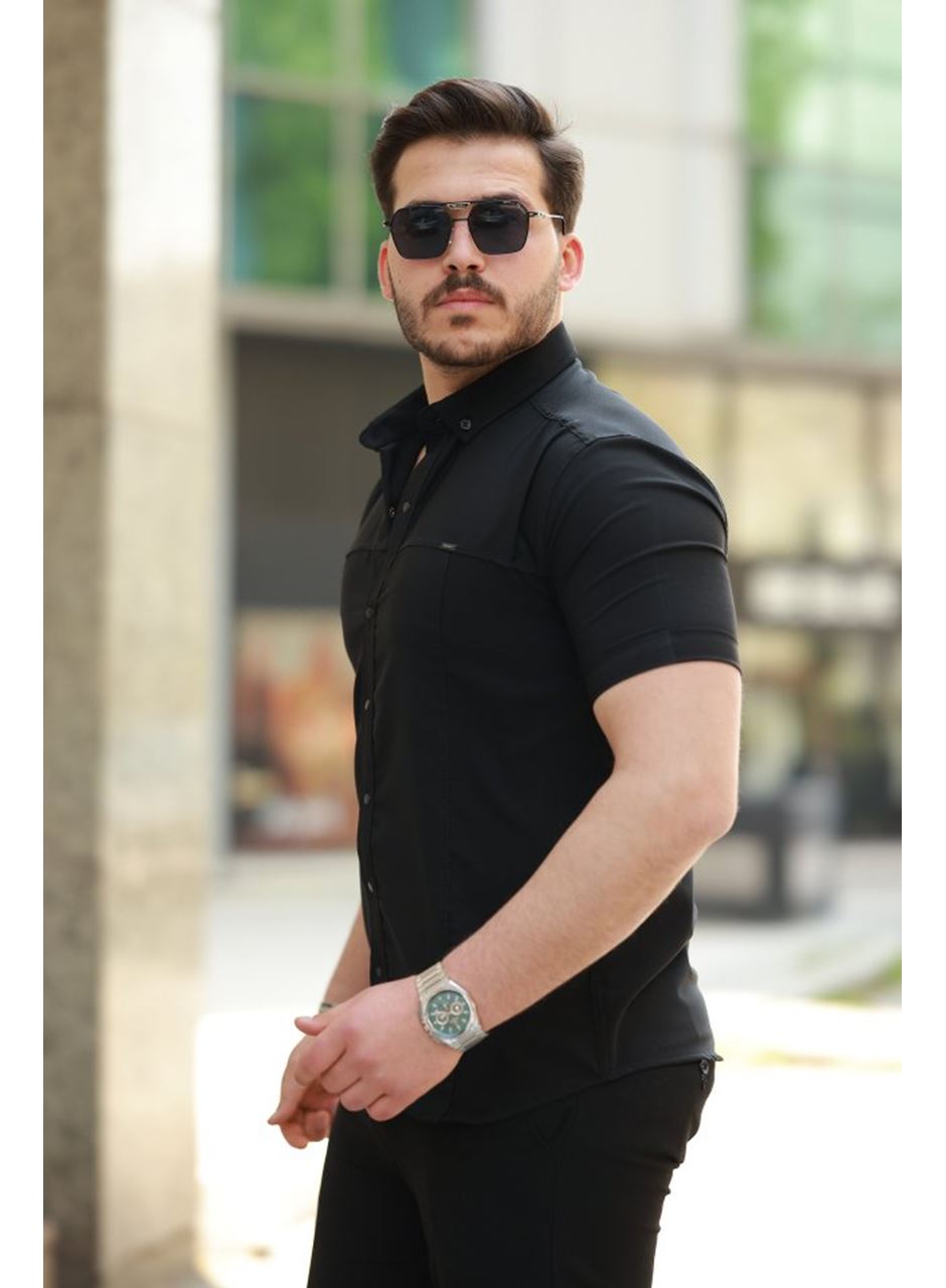 Erkek çıtçıt Düğmeli Kısa Kollu Gömlek